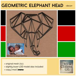 by chiana oh - geometric elephant head -decor- [ad]